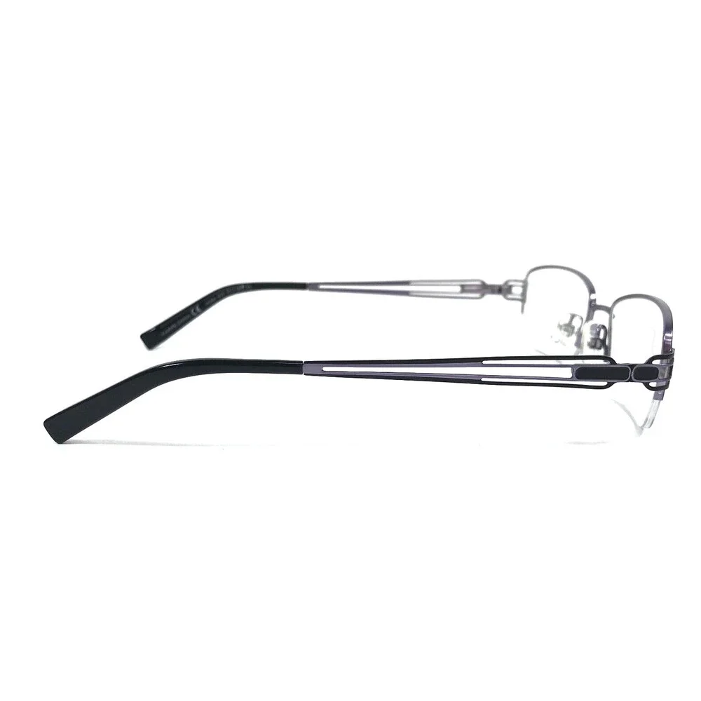 Marchon NYC Eyeglasses Frames M166 010 Purple Gray Rectangle Half Rim 51-18-135